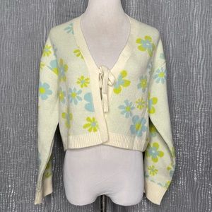 Witty Fox floral crop cardigan